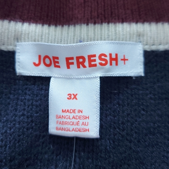 BNWT Joe fresh Navy and Cream Women's Knit Cardigan, plus size 3X - Picture 7 of 11